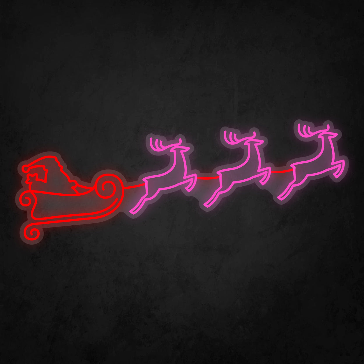 LED Neon Sign - Santa Claus Sleigh