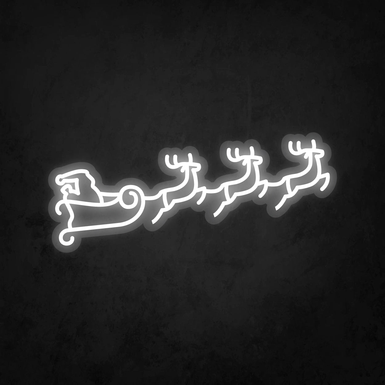 LED Neon Sign - Santa Claus Sleigh - Small