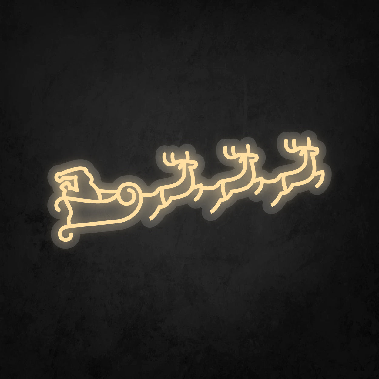 LED Neon Sign - Santa Claus Sleigh - Small