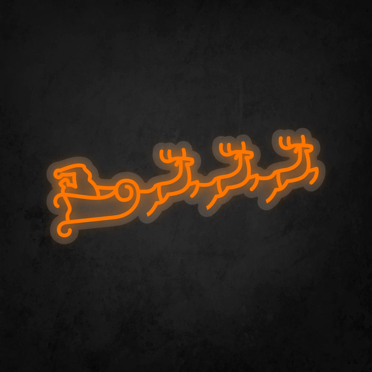 LED Neon Sign - Santa Claus Sleigh - Small
