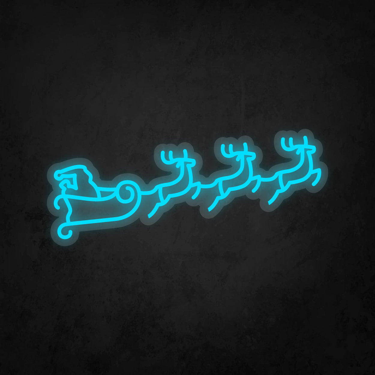 LED Neon Sign - Santa Claus Sleigh - Small