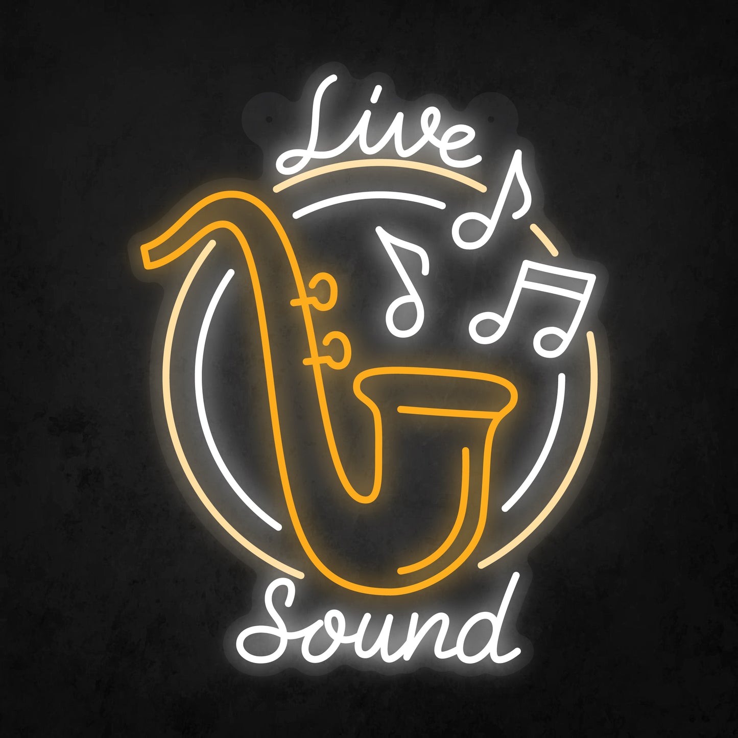 LED Neon Sign - Saxophone Live Sound Sign for Window