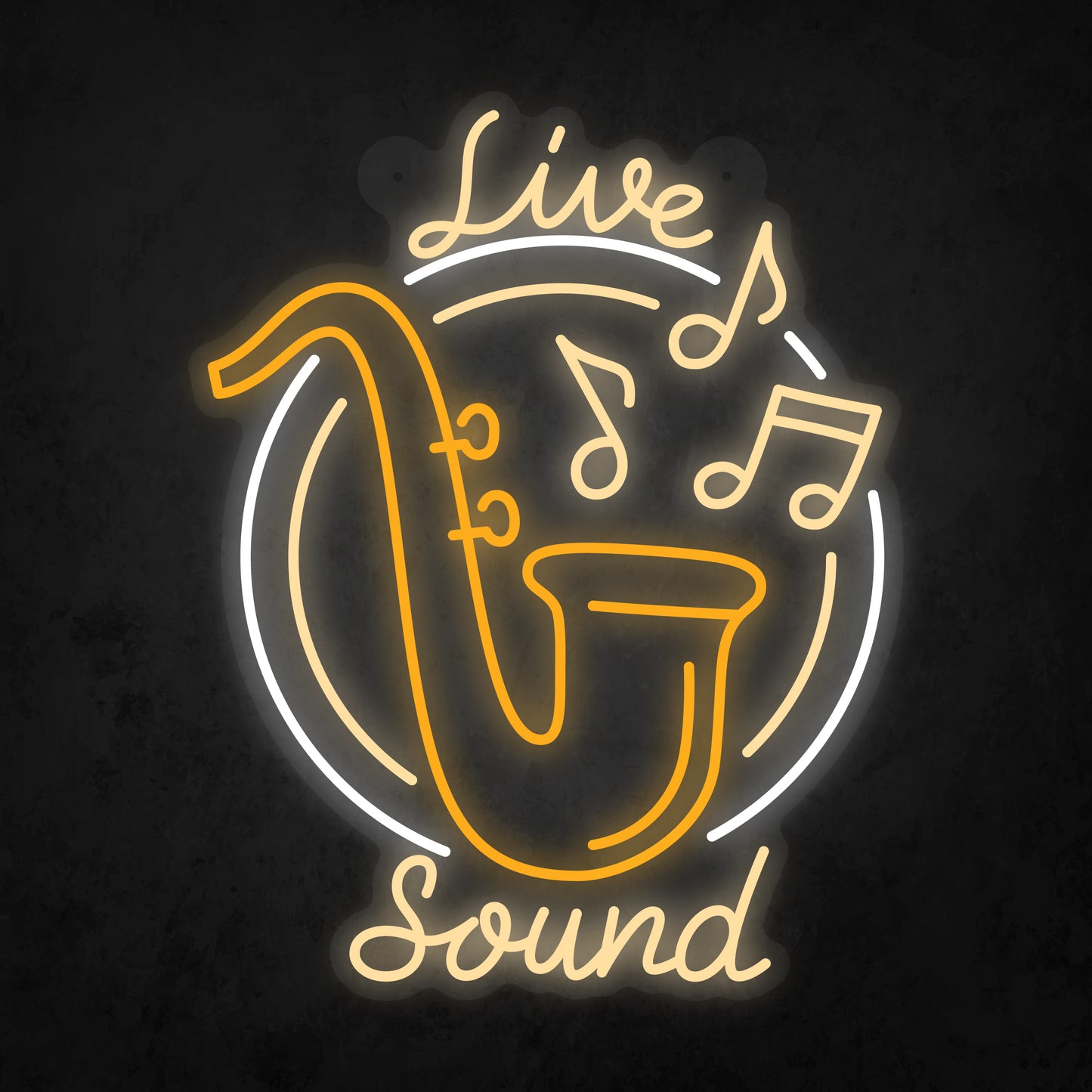 LED Neon Sign - Saxophone Live Sound Sign for Window