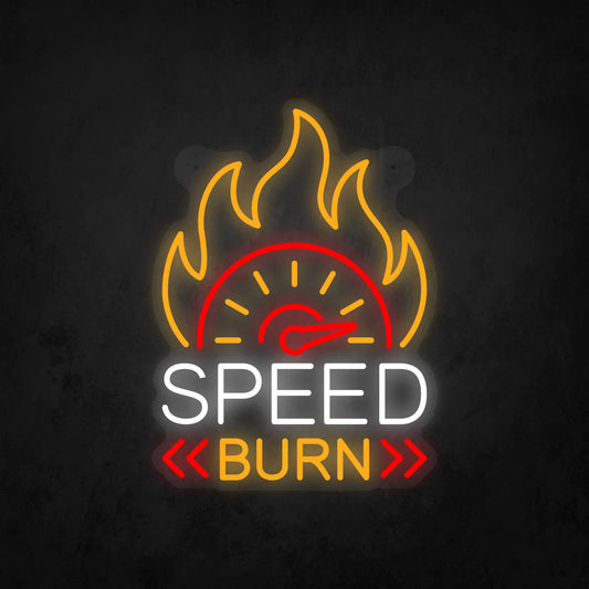 LED Neon Sign - Speed Burn Sign for Window