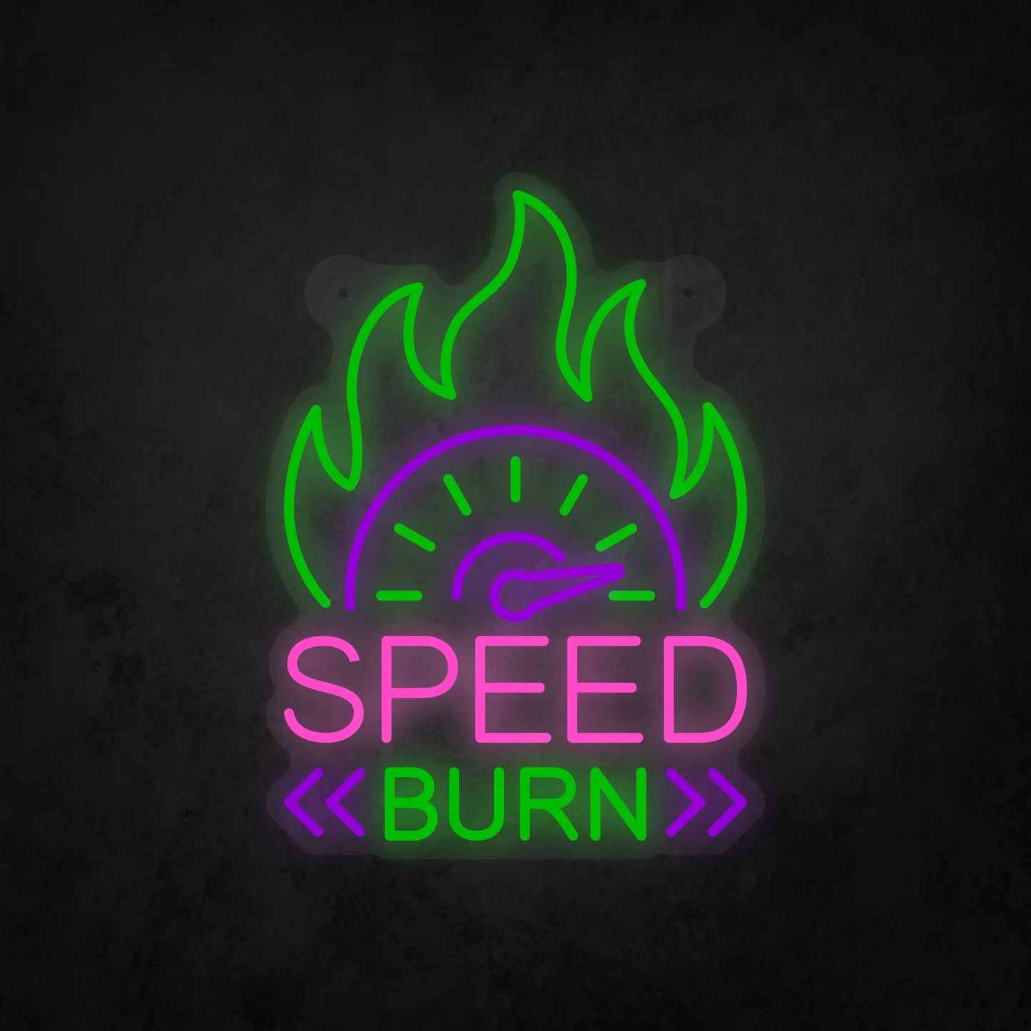 LED Neon Sign - Speed Burn Sign for Window