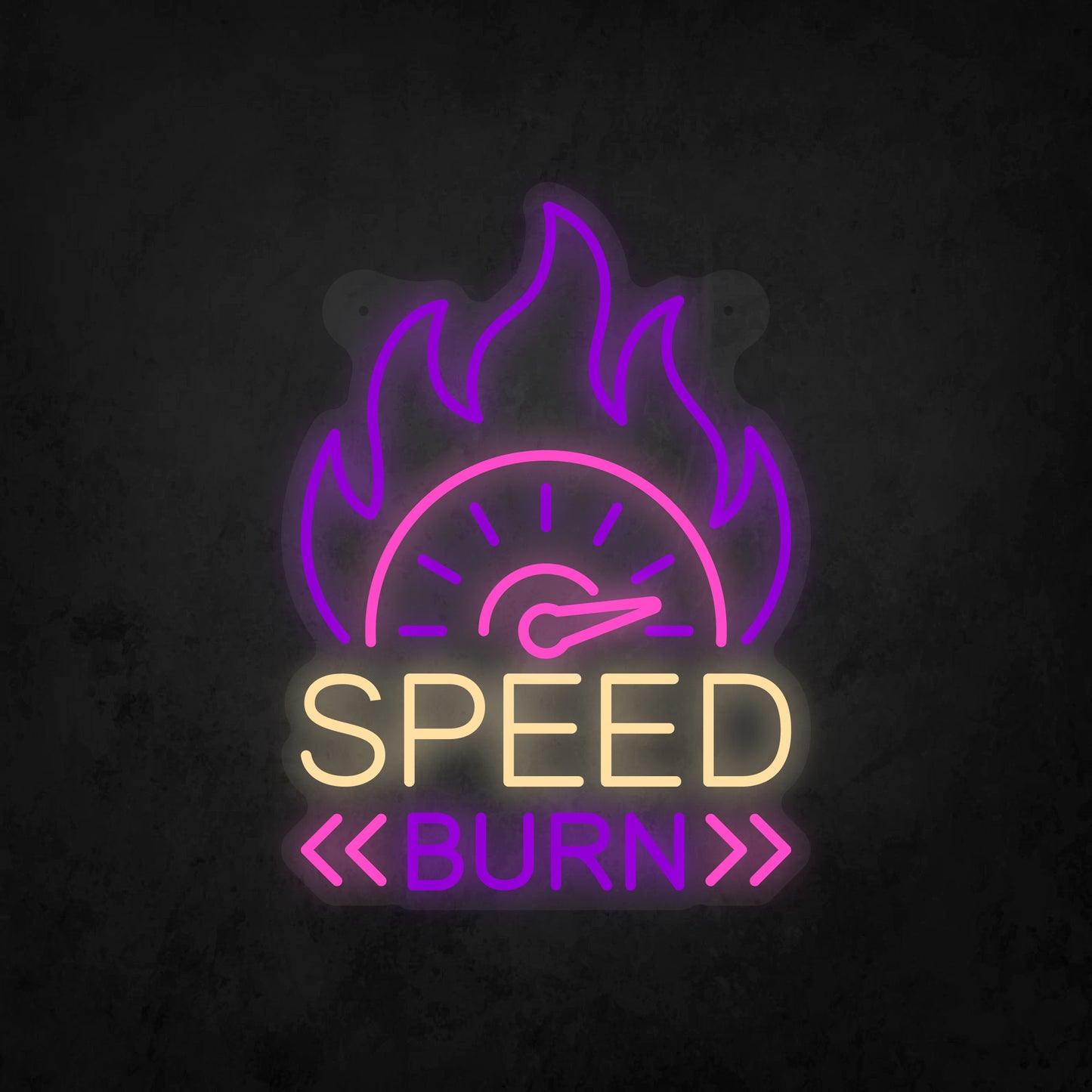 LED Neon Sign - Speed Burn Sign for Window