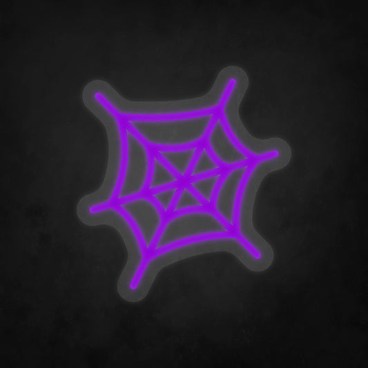 LED Neon Sign - Spider Web - Small