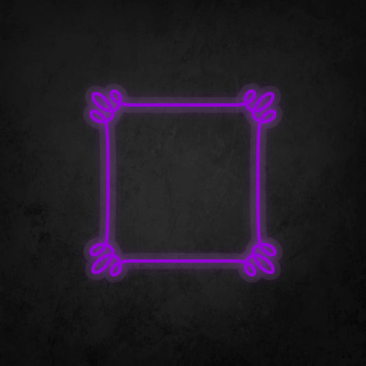 LED Neon Sign - Square Frame 14x15