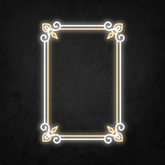 LED Neon Sign - Antique Square Frame 15x23