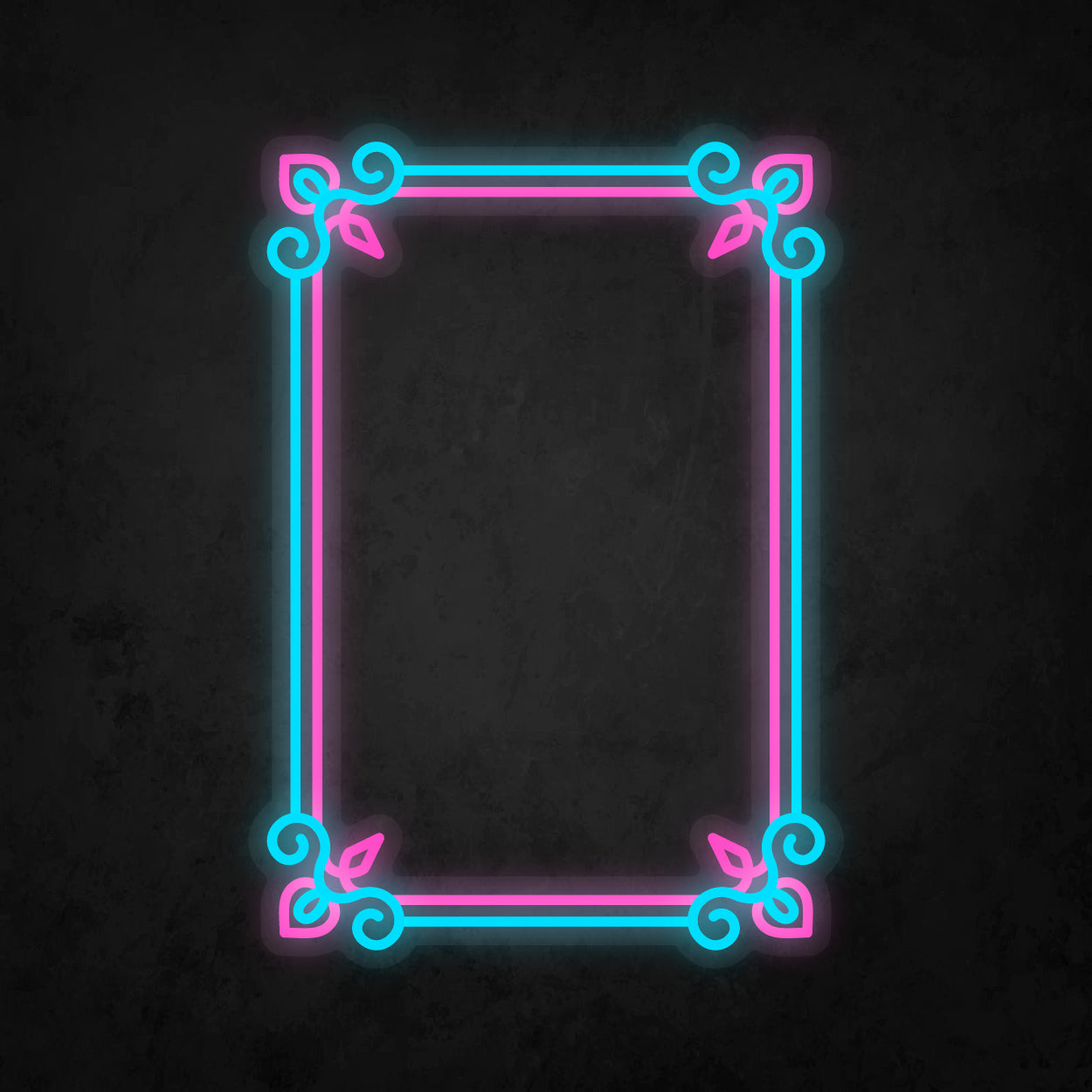 LED Neon Sign - Antique Square Frame 15x23