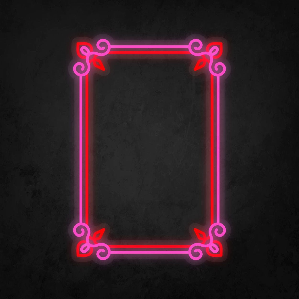LED Neon Sign - Antique Square Frame 15x23