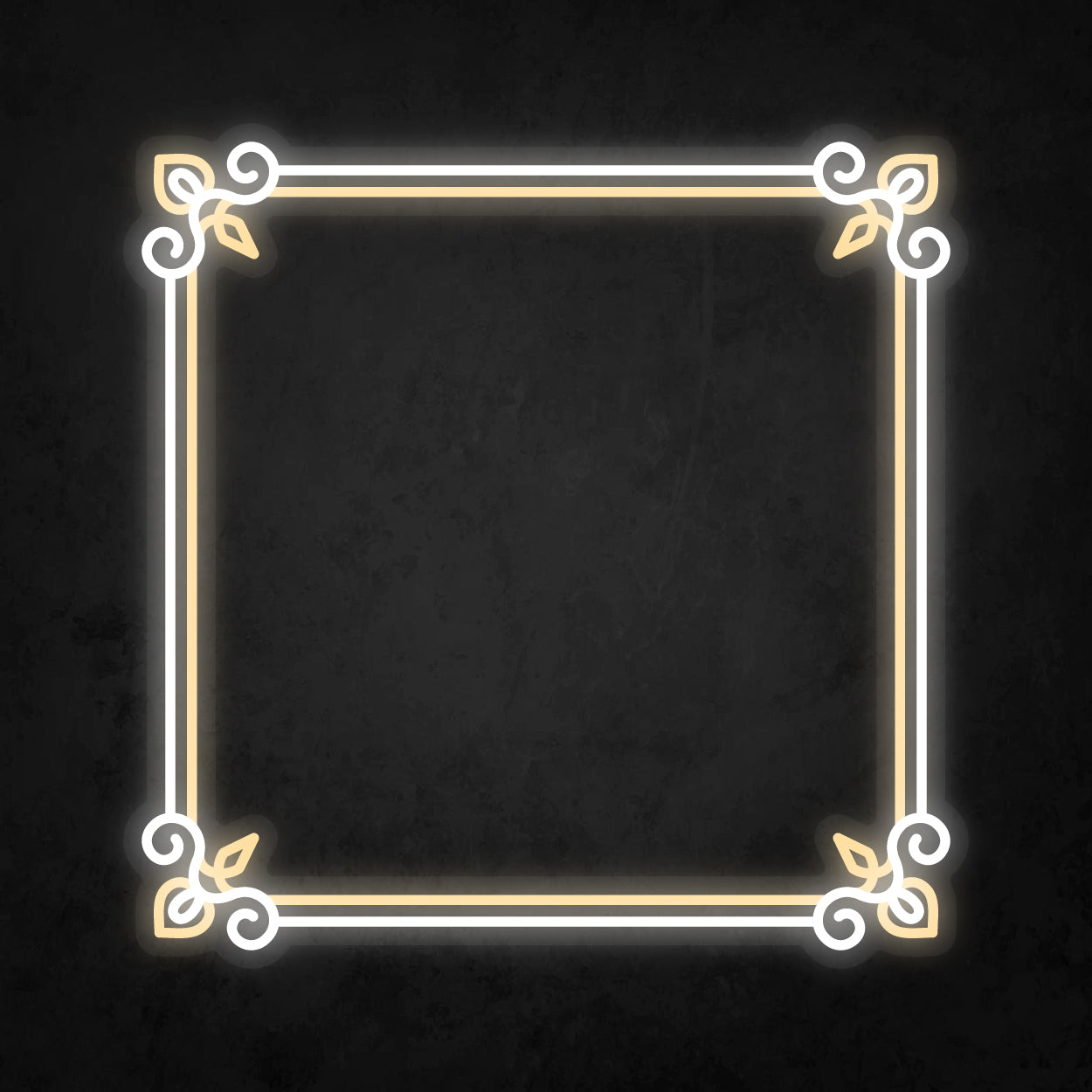 LED Neon Sign - Antique Square Frame 23x23