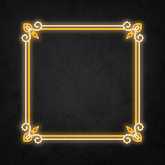 LED Neon Sign - Antique Square Frame 23x23