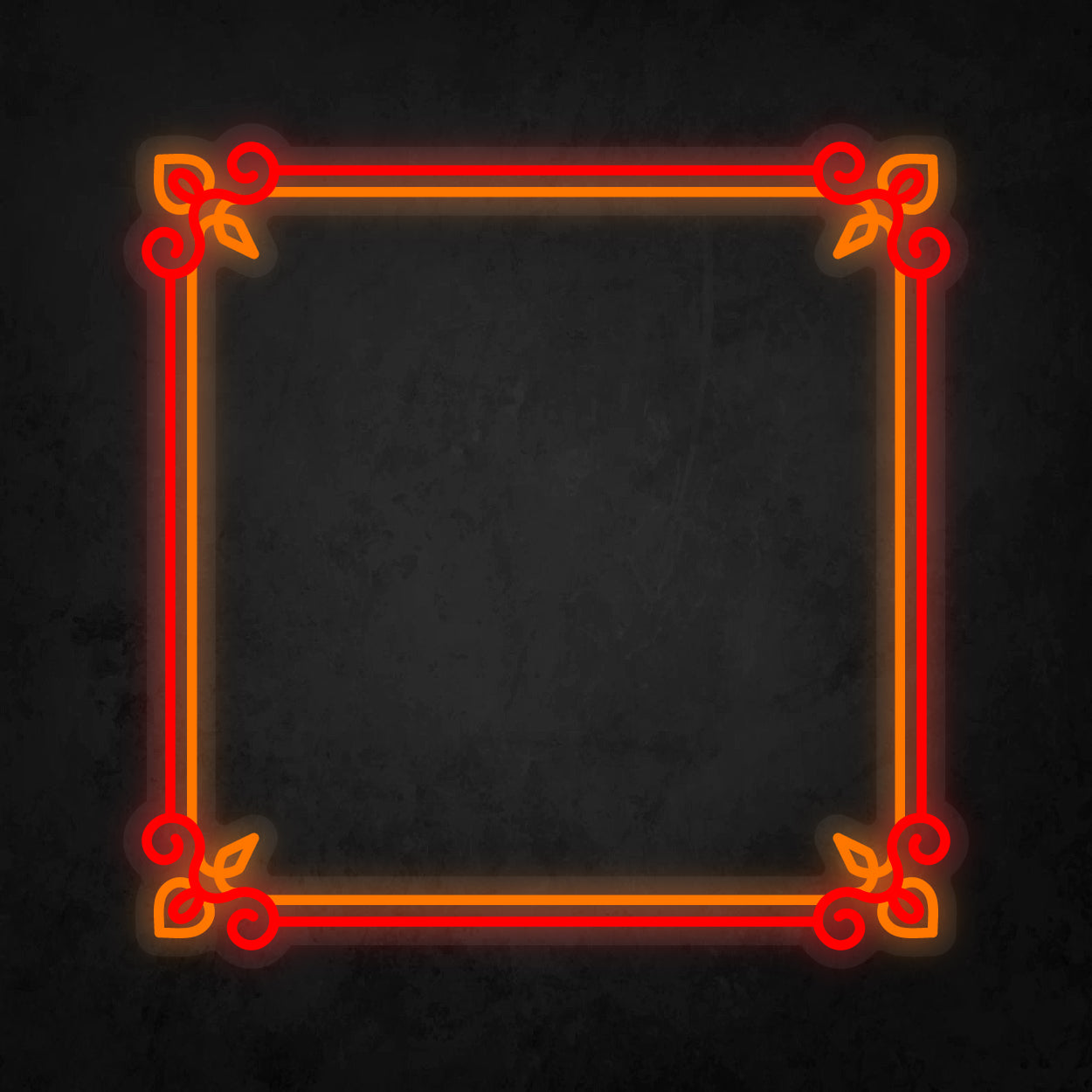LED Neon Sign - Antique Square Frame 23x23