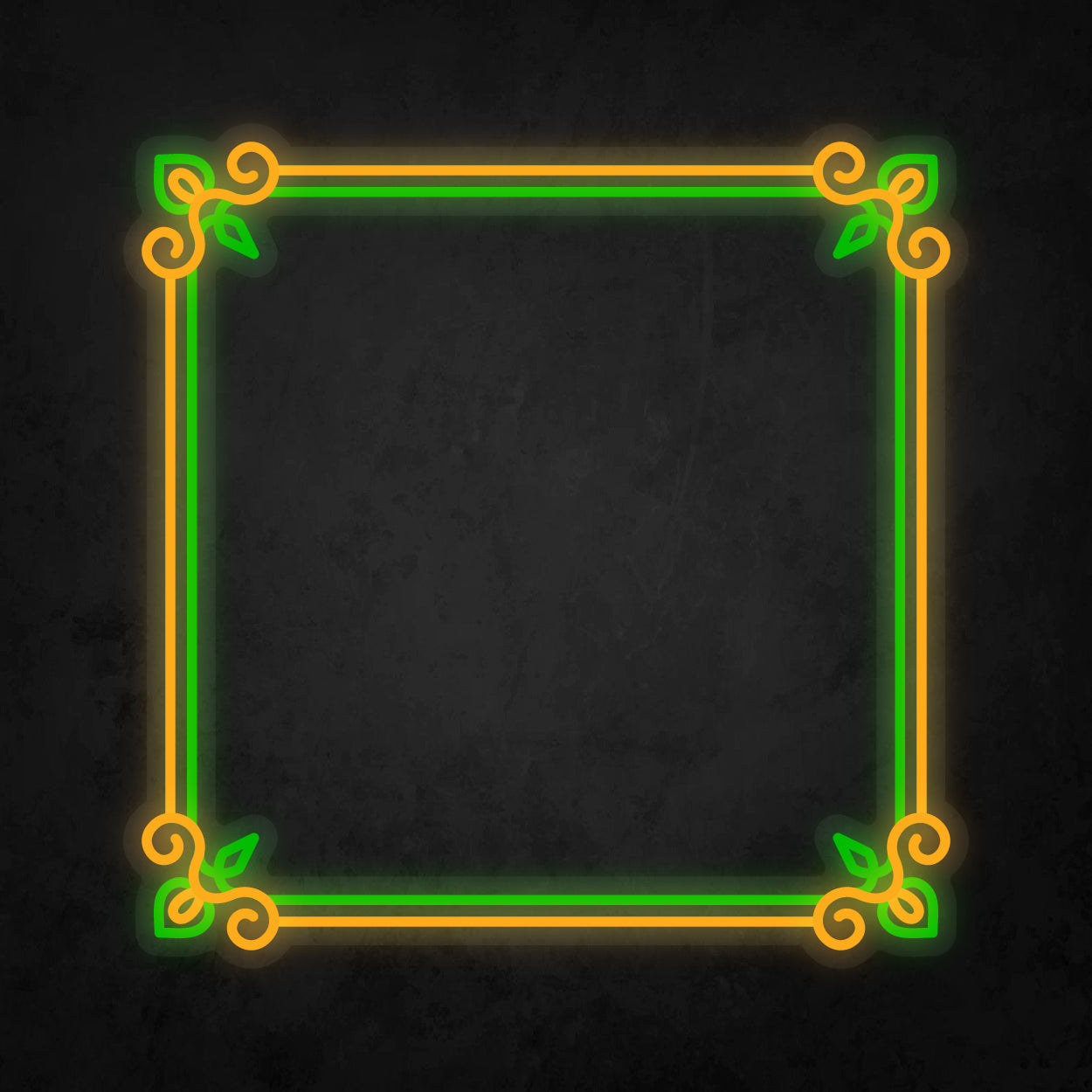 LED Neon Sign - Antique Square Frame 23x23