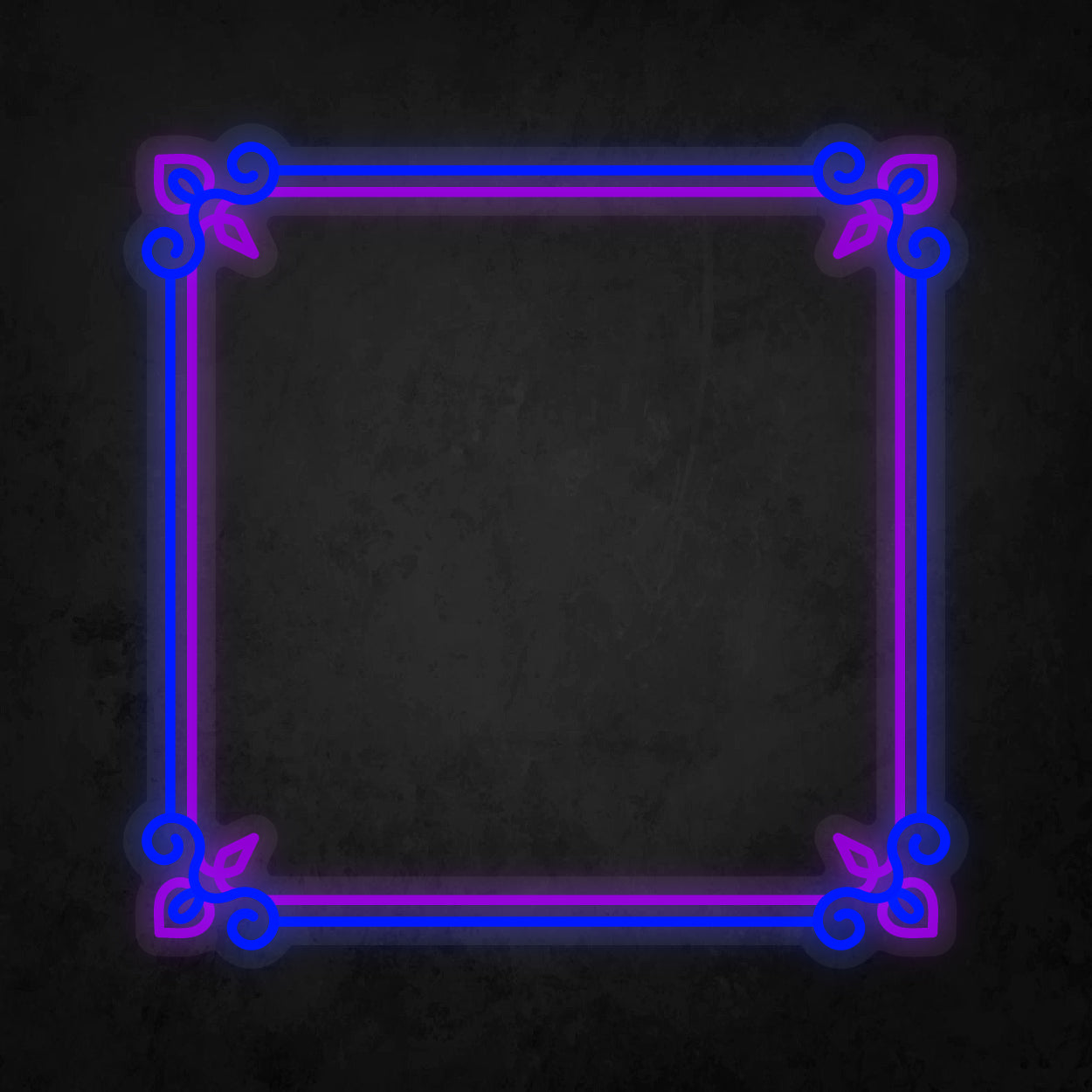 LED Neon Sign - Antique Square Frame 23x23