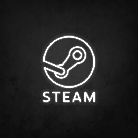 LED Neon Sign - Steam Logo