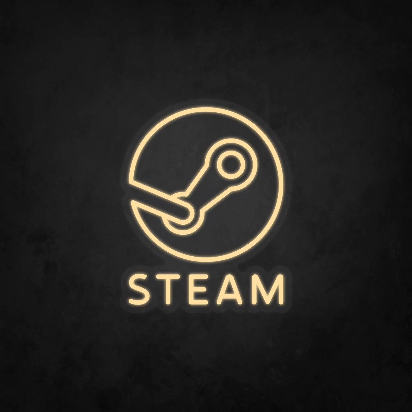 LED Neon Sign - Steam Logo