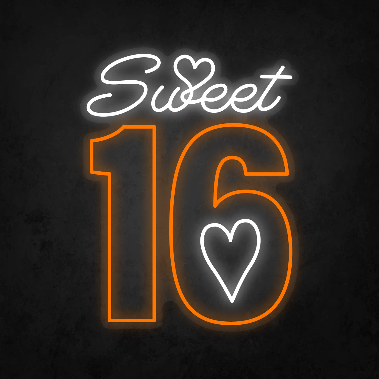 LED Neon Sign - Sweet 16 Heart