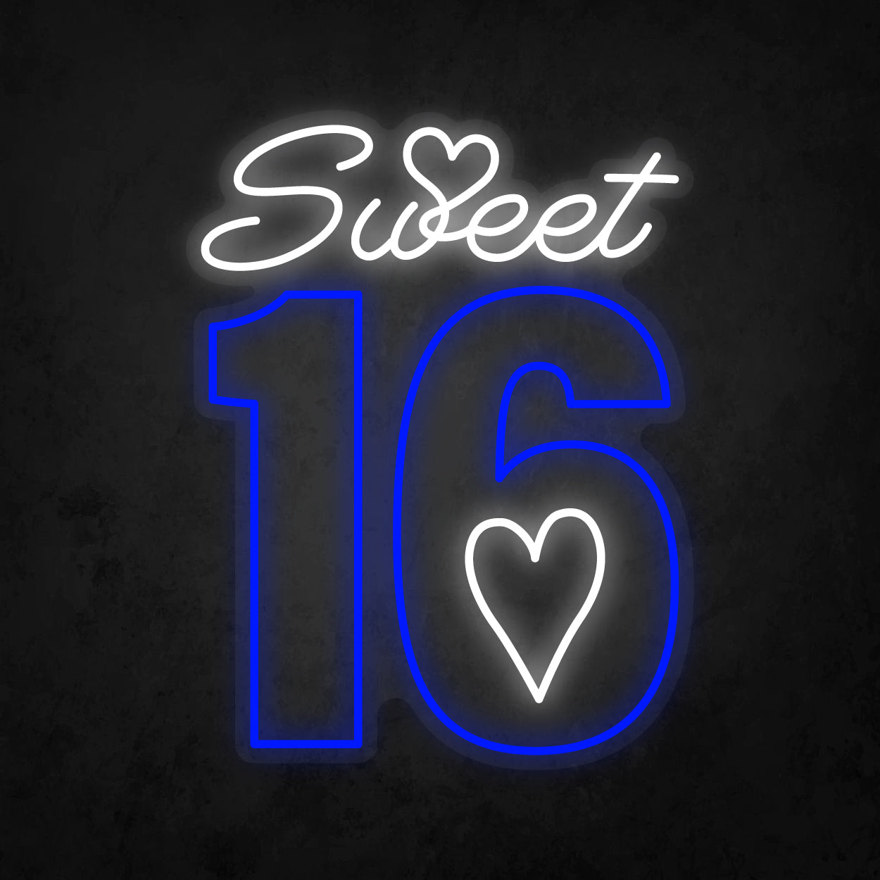LED Neon Sign - Sweet 16 Heart