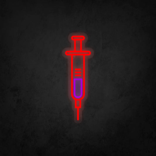 LED Neon Sign - Syringe