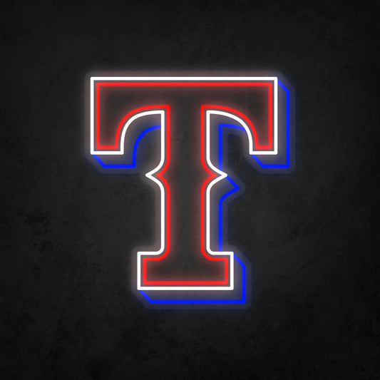 LED Neon Sign - Texas Rangers Large