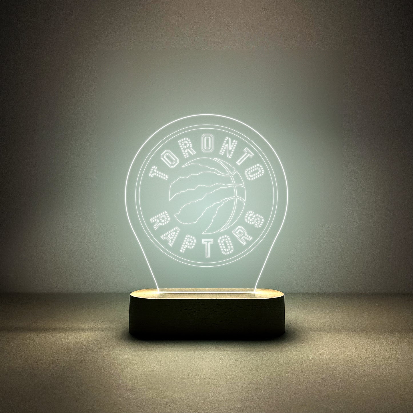 Edge-lit Sign Wooden Lamp Base - Toronto Raptors