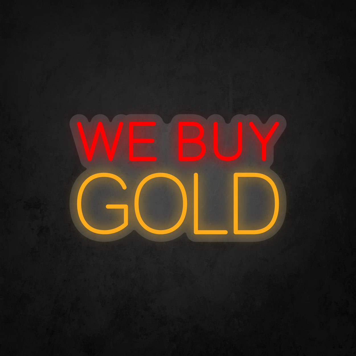 LED Neon Sign - WE BUY GOLD - 1 Line