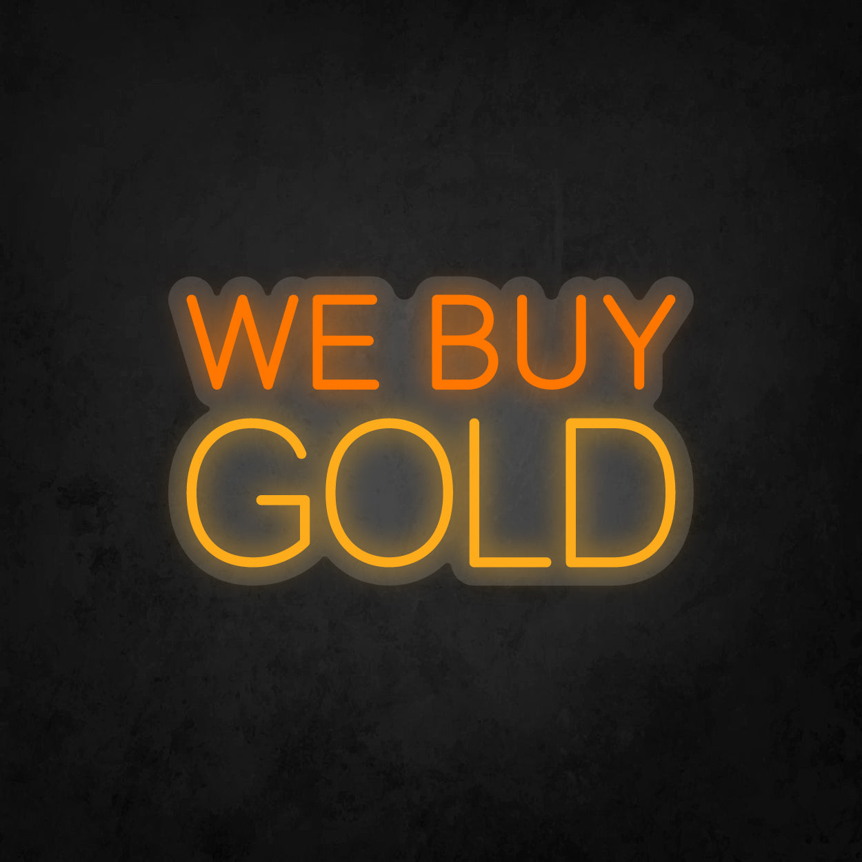 LED Neon Sign - WE BUY GOLD - 1 Line