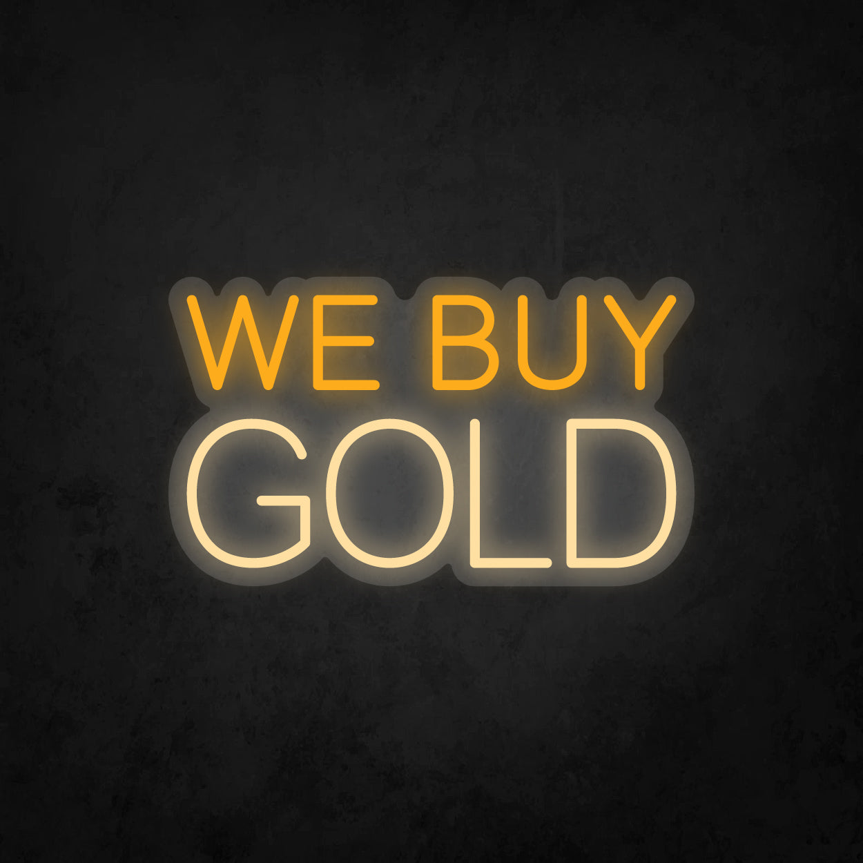 LED Neon Sign - WE BUY GOLD - 1 Line