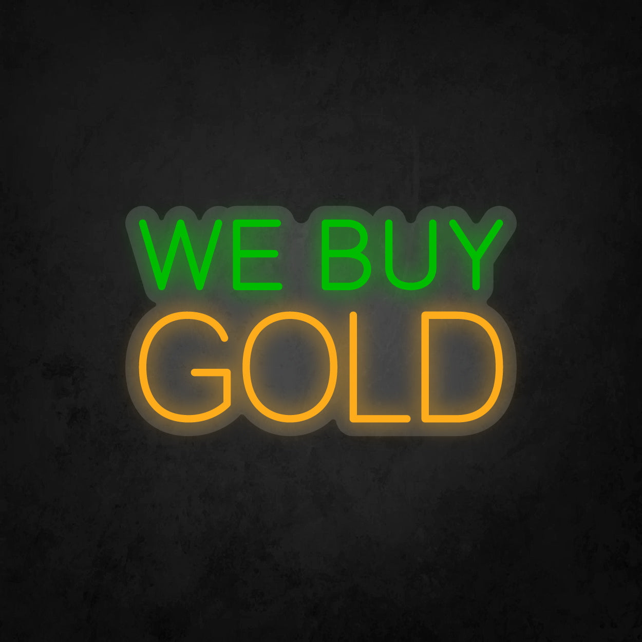 LED Neon Sign - WE BUY GOLD - 1 Line