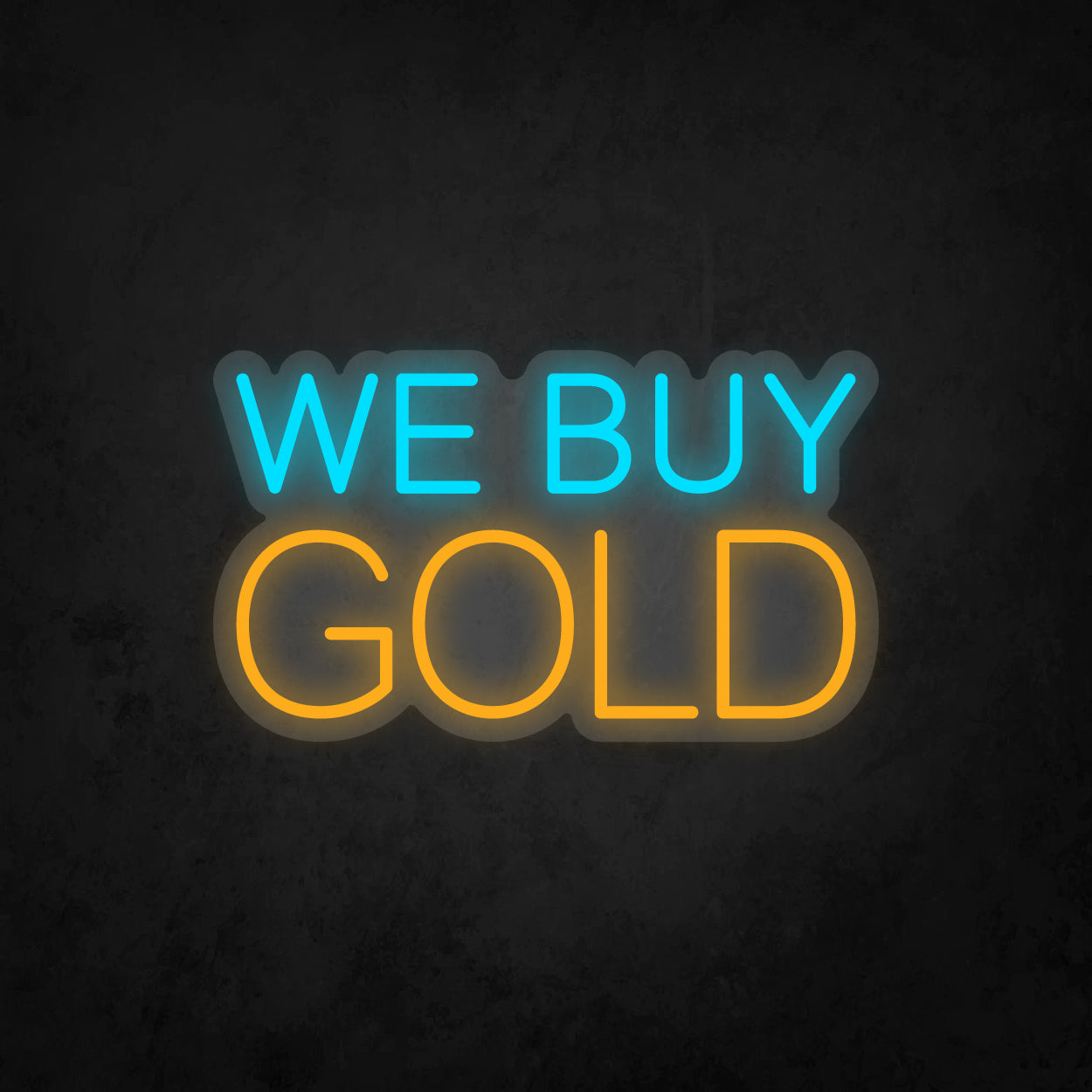 LED Neon Sign - WE BUY GOLD - 1 Line