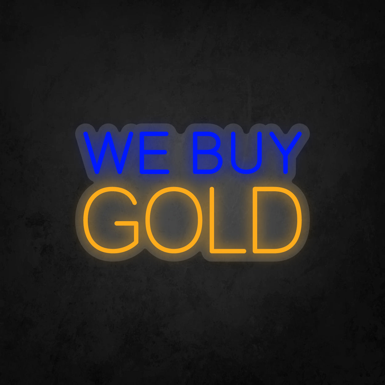 LED Neon Sign - WE BUY GOLD - 1 Line
