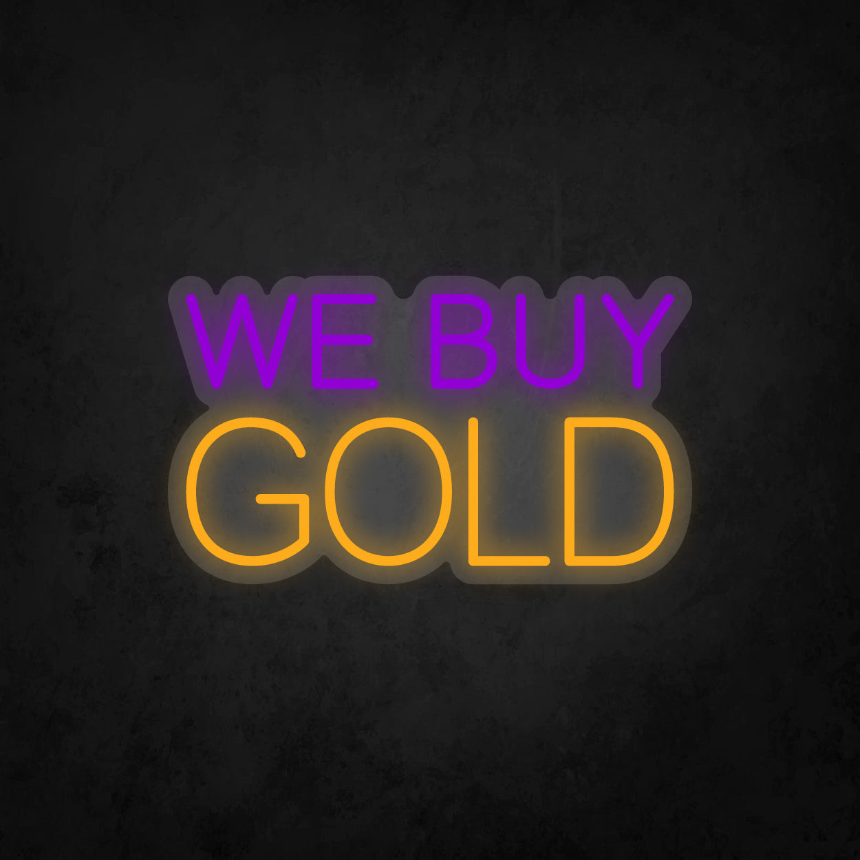 LED Neon Sign - WE BUY GOLD - 1 Line