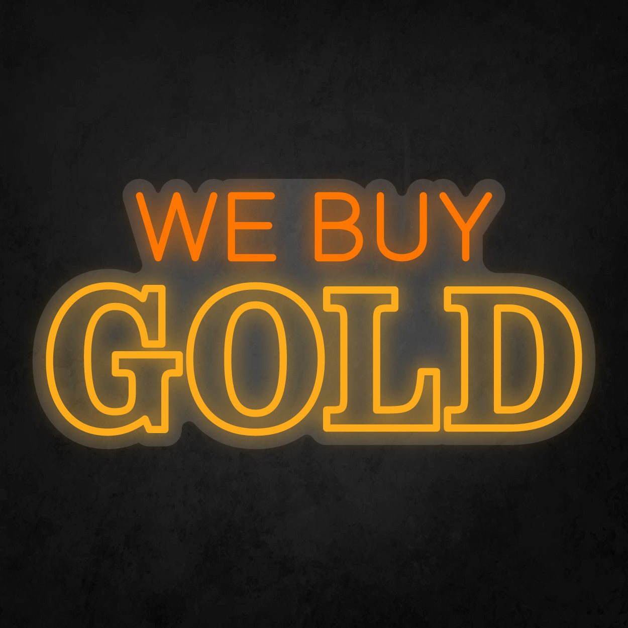 LED Neon Sign - WE BUY GOLD - 2 Line