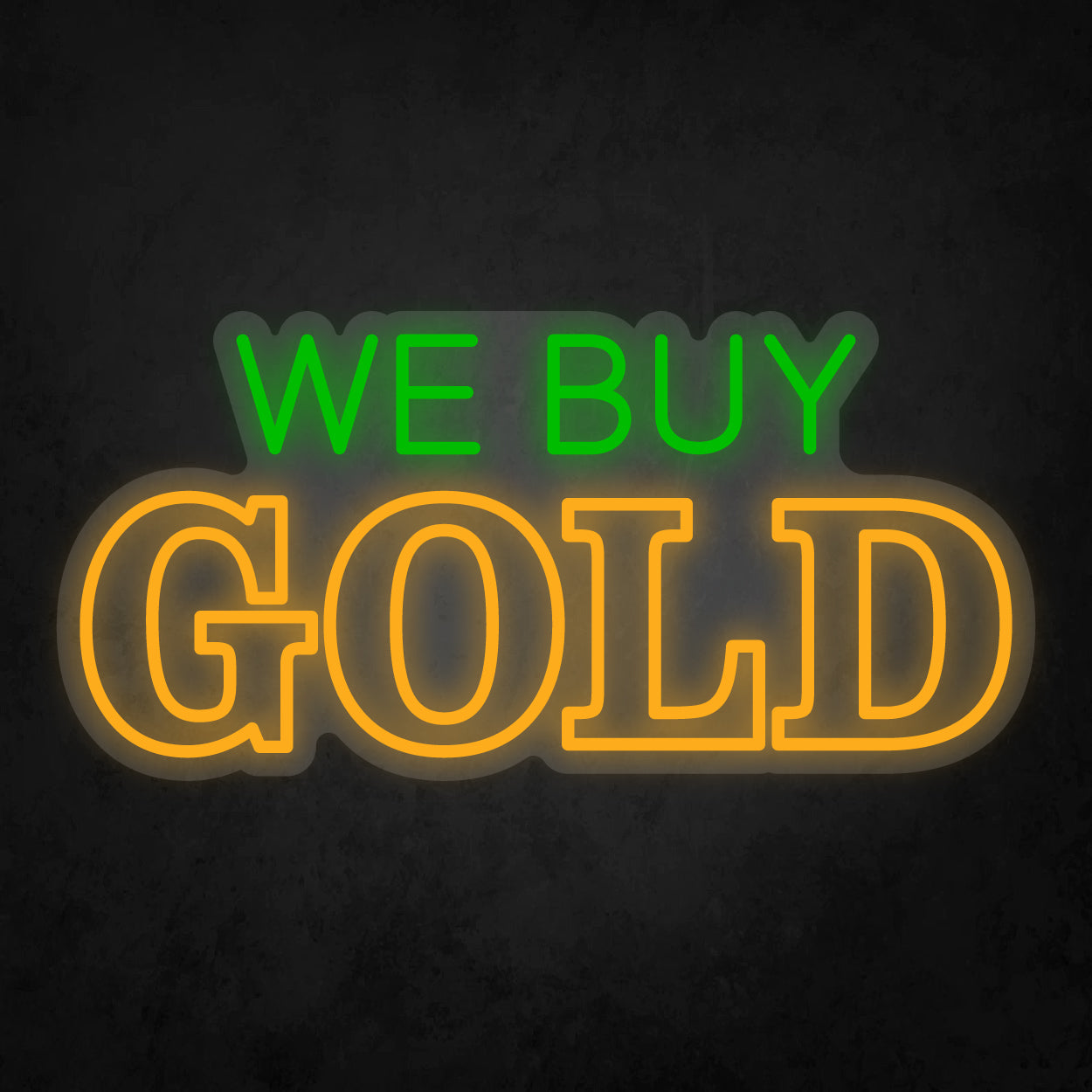 LED Neon Sign - WE BUY GOLD - 2 Line