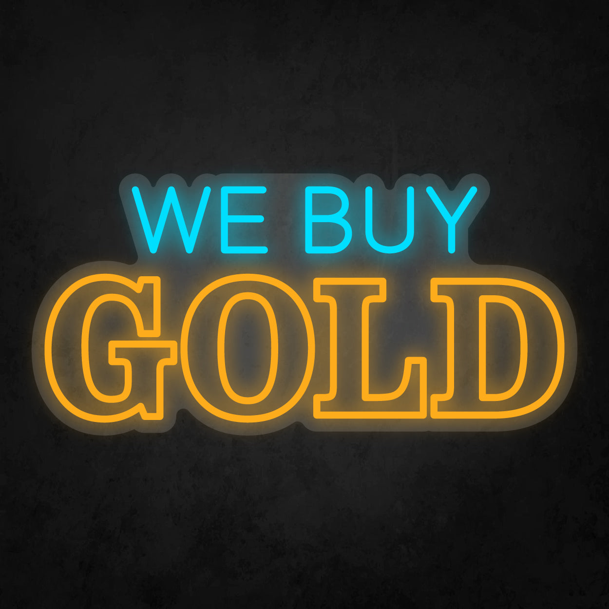LED Neon Sign - WE BUY GOLD - 2 Line