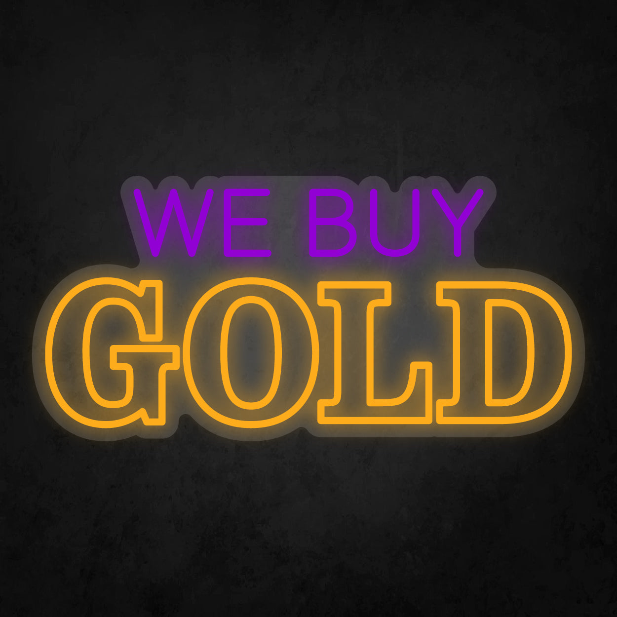 LED Neon Sign - WE BUY GOLD - 2 Line