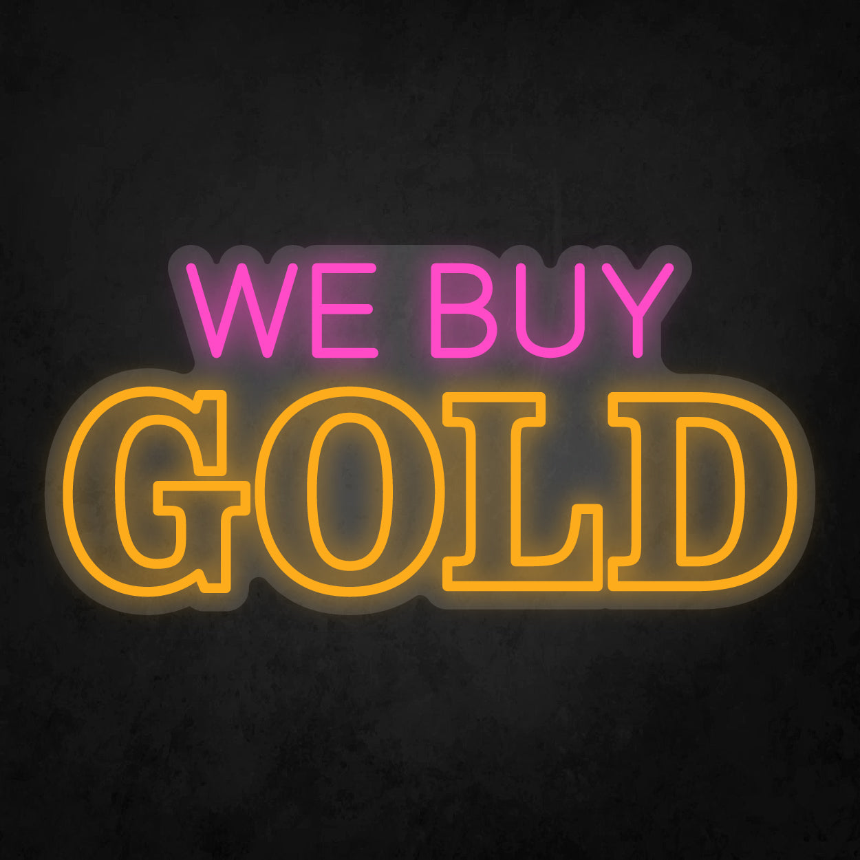 LED Neon Sign - WE BUY GOLD - 2 Line