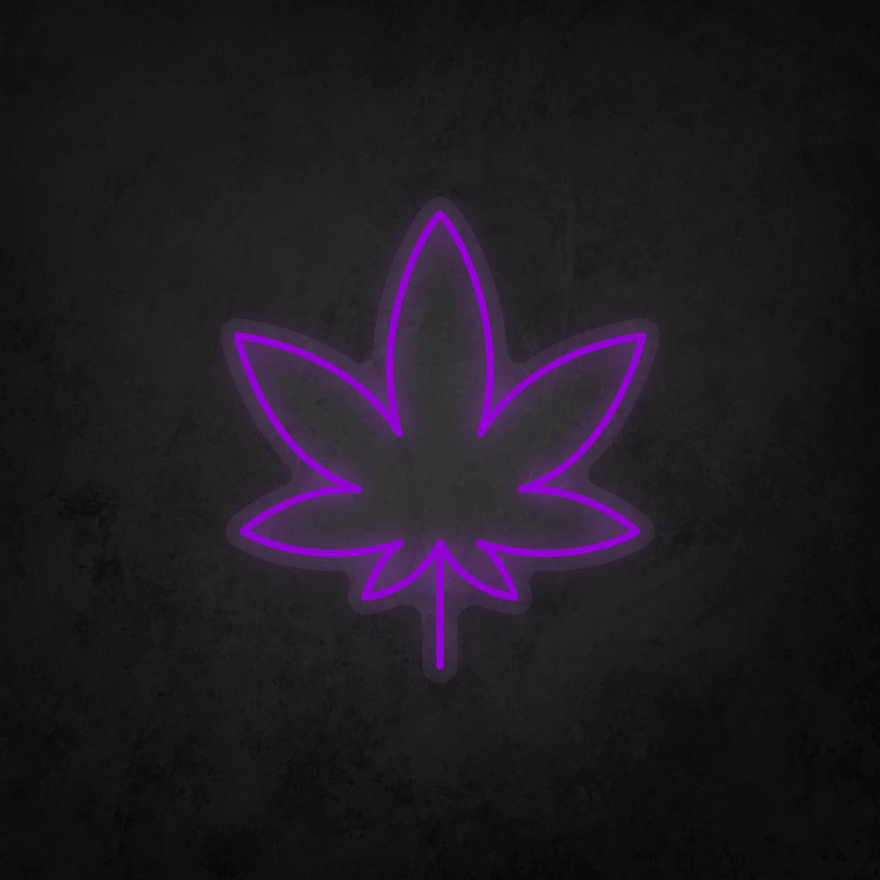 LED Neon Sign - Cannabis Leaf Small