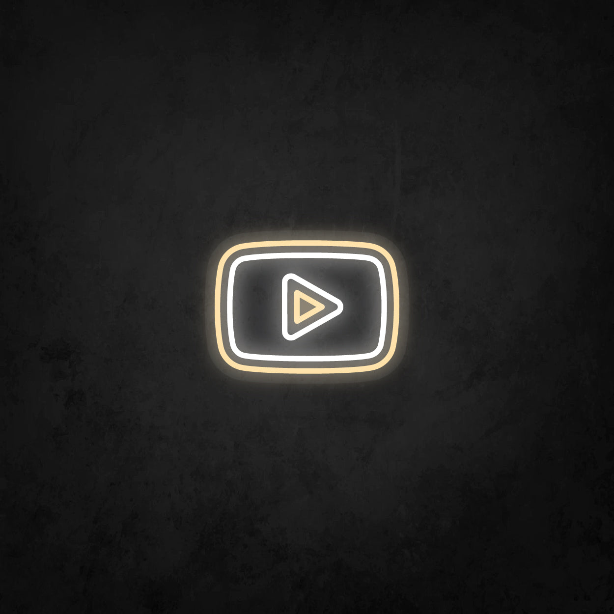 LED Neon Sign - Youtube Play Button 2 Lines Logo