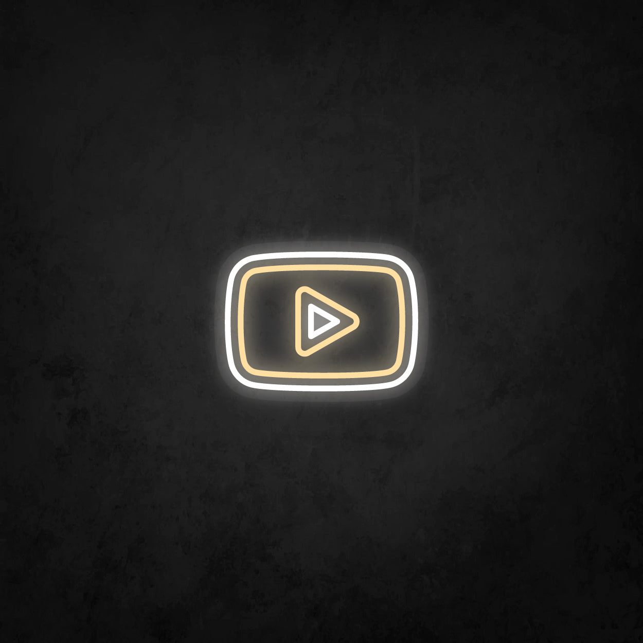 LED Neon Sign - Youtube Play Button 2 Lines Logo