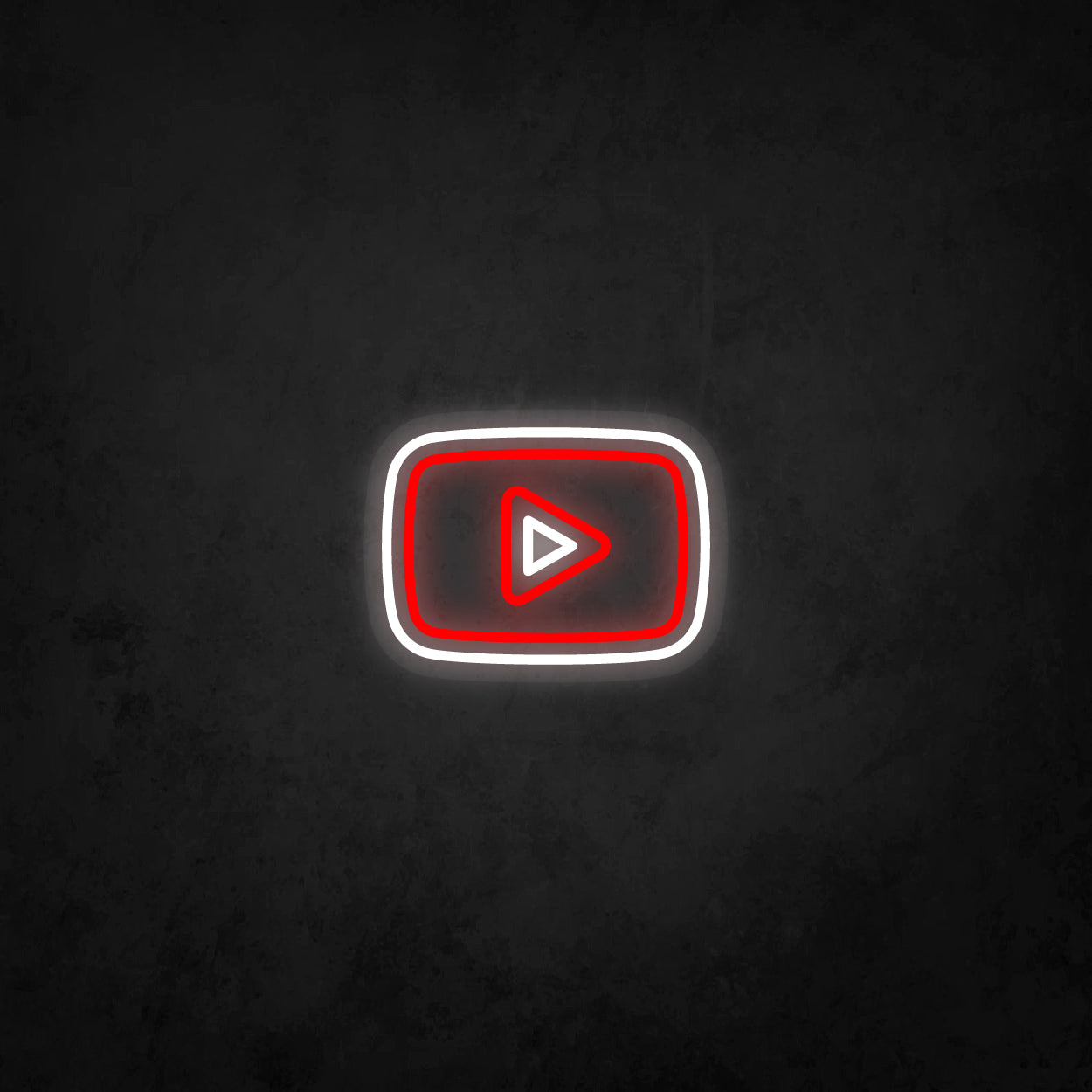 LED Neon Sign - Youtube Play Button 2 Lines Logo