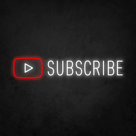 LED Neon Sign - Youtube Play Subscribe Large