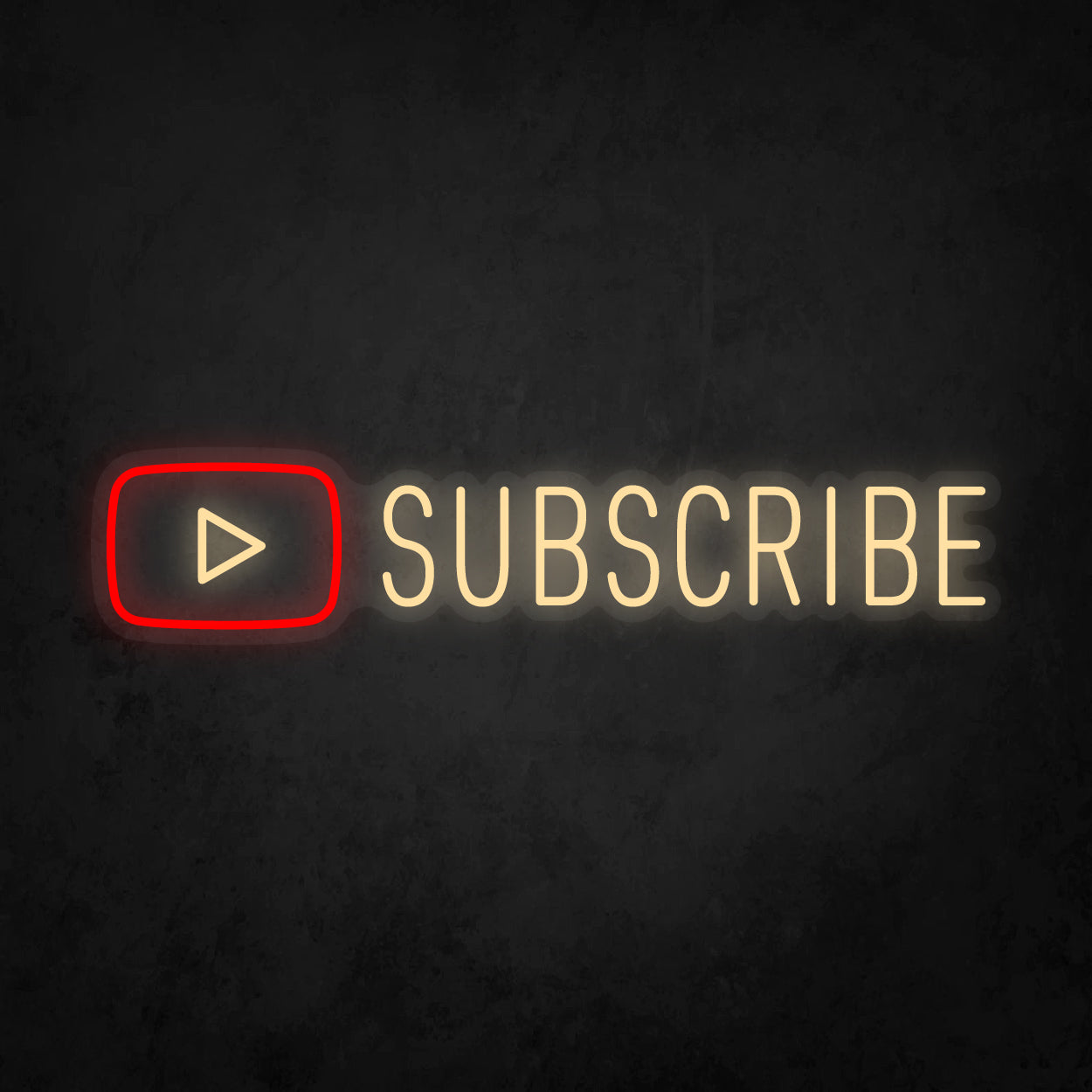 LED Neon Sign - Youtube Play Subscribe Large