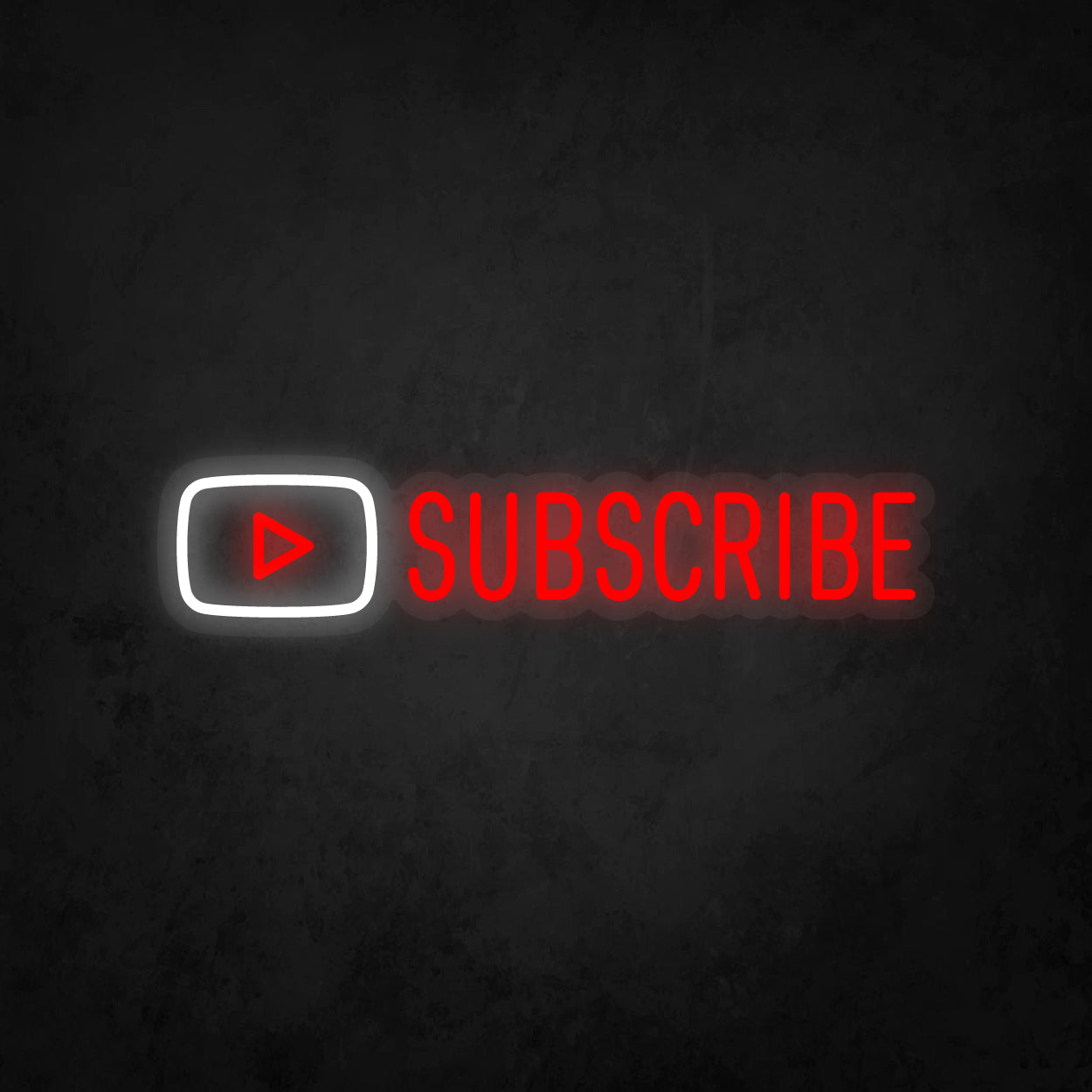 LED Neon Sign - Youtube Play Subscribe Small