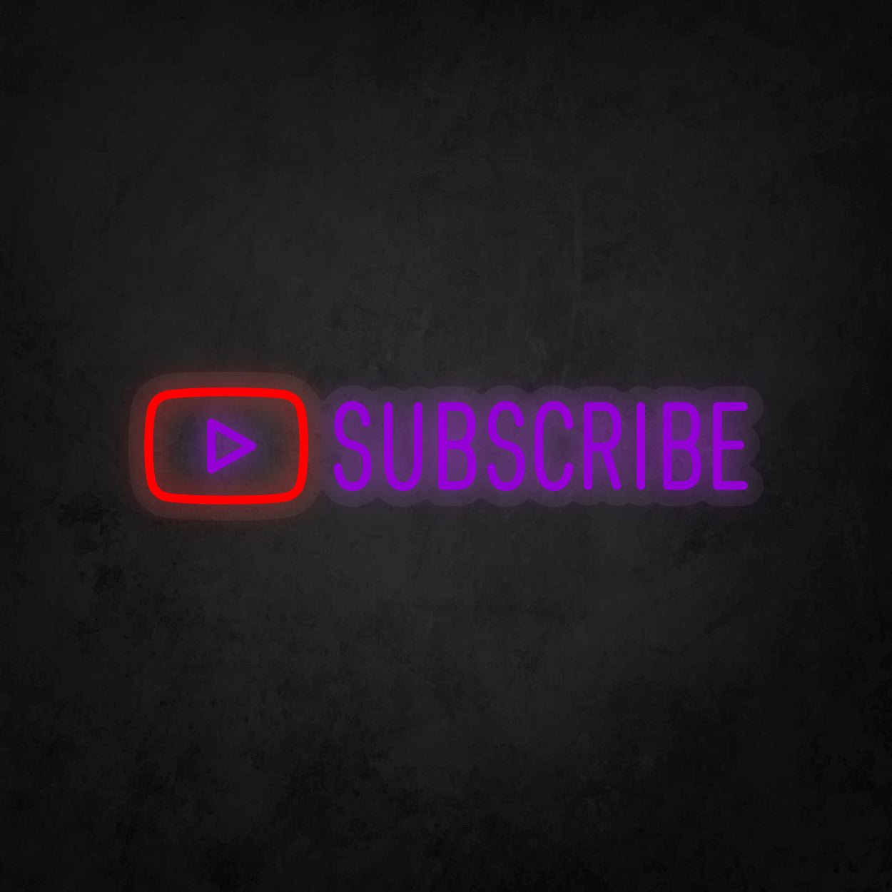 LED Neon Sign - Youtube Play Subscribe Small