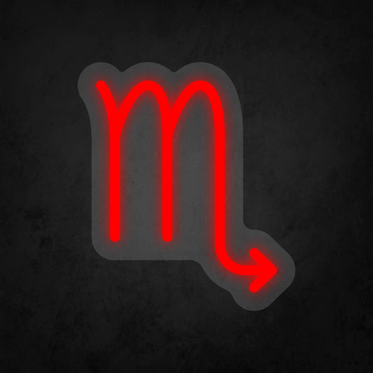 LED Neon Sign - Zodiac Sign - Scorpio - Small