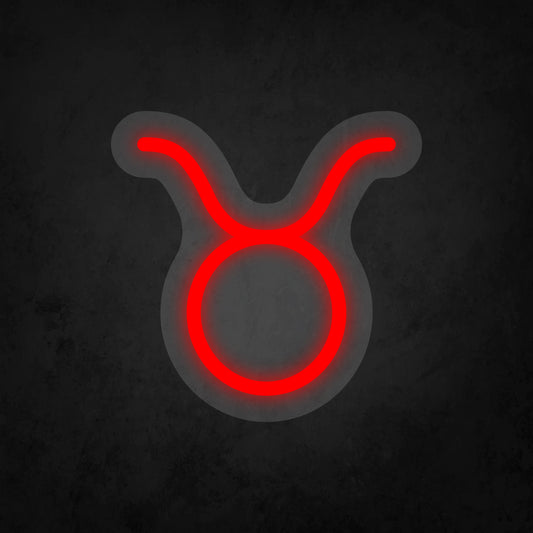 LED Neon Sign - Zodiac Sign - Taurus - Small
