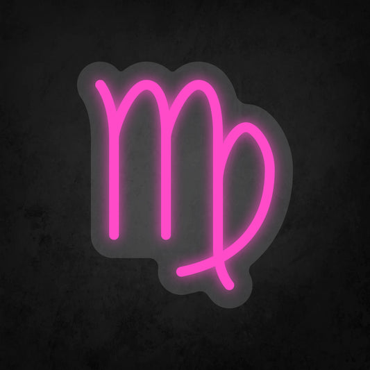LED Neon Sign - Zodiac Sign - Virgo - Small